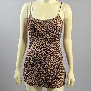 Reformation Black and Tan Leapard Print Dress (Rack8)